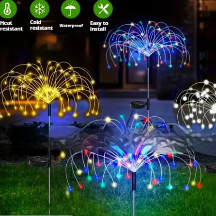 Solar Powered Fireworks Lights For Ambient Lighting