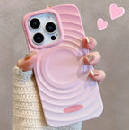 Personalized Gradient Ripple Circle For 15 Phone Cases