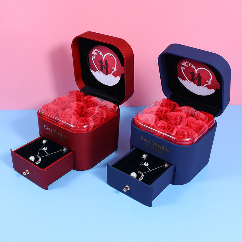 Household Minimalist Rose Jewelry Box Suit