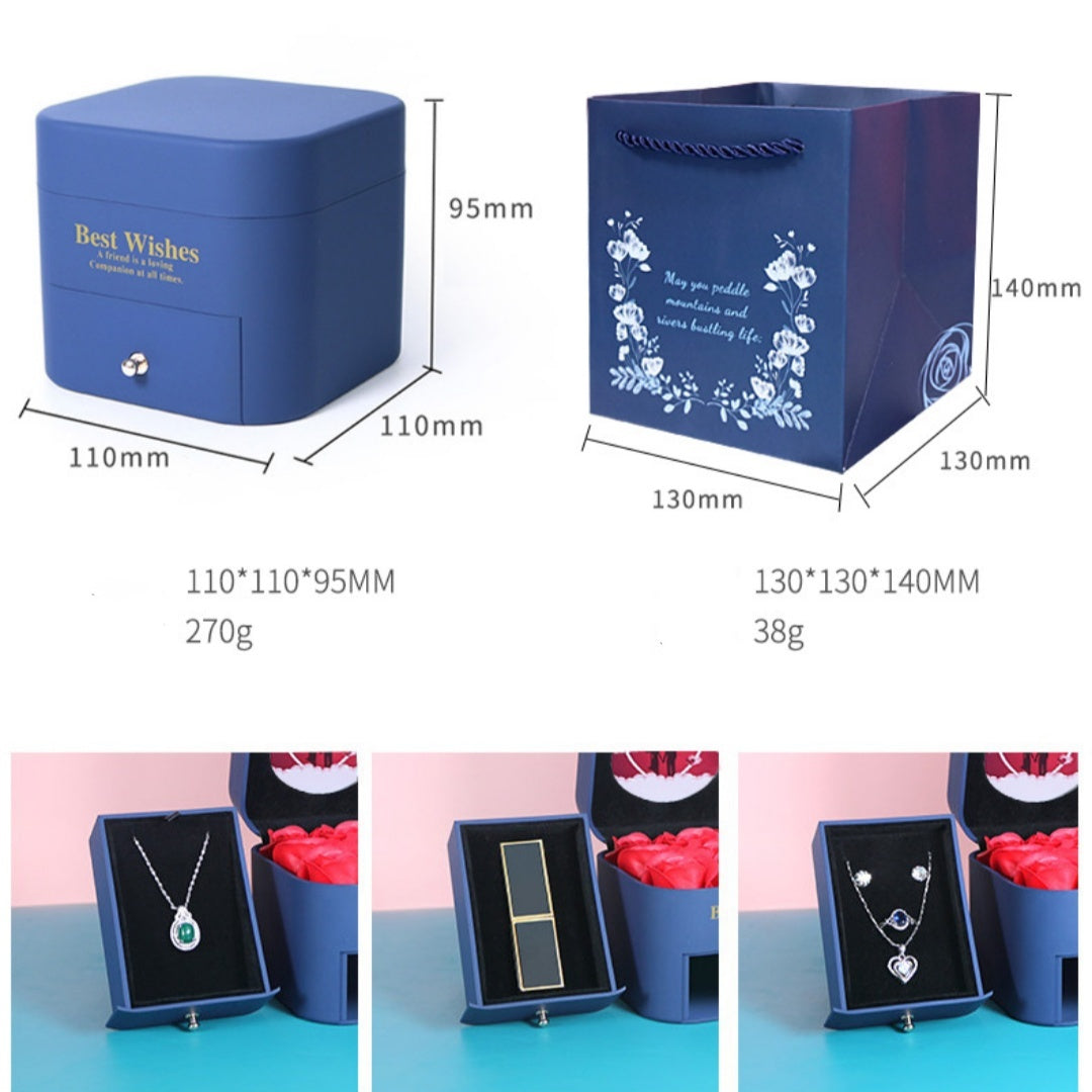 Household Minimalist Rose Jewelry Box Suit