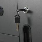 Sturdy Metal Tool Storage Cabinet With Wheels - Tool Storage Cabinet For Garage, Office, And Home Organizer Solutions, Black Gray